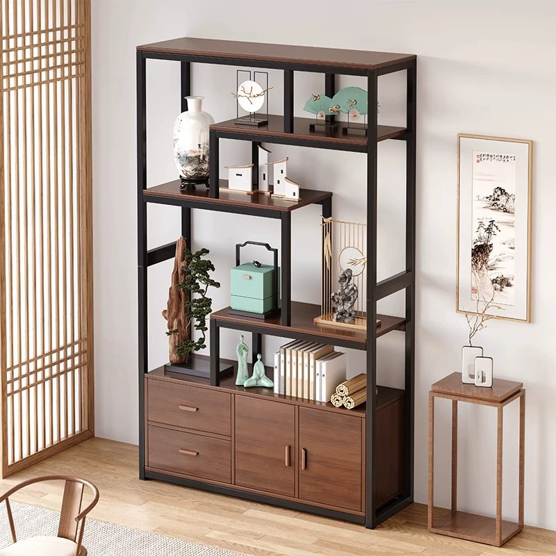 Домашние стеллажи экран витрины перегородки новый китайский стиль боугу стеллаж поло полые держатель для хранения стеллаж
