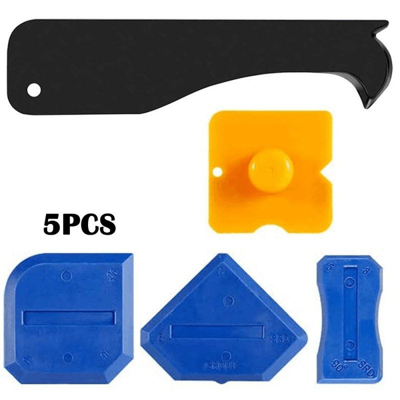 跨境5件套美缝刮板工具厨房浴室墙壁缝隙密封胶整理玻璃胶清洁