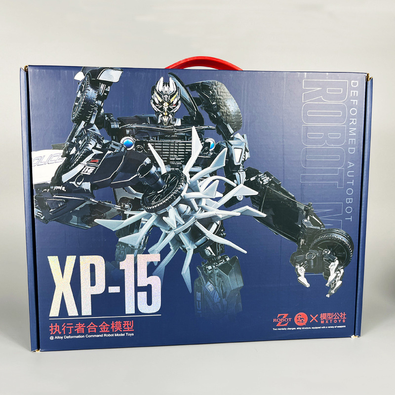 电影版 XP15路霸 变形玩具MPM05合金版路障 警车变形机器人模型-阿里巴巴