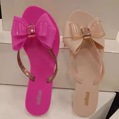 Melissa 2024 new women's sandals Melissa women's shoes flip-flops outer wear summer bow beach shoes for women