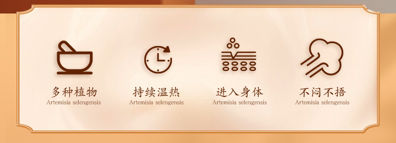 Moxa Knee Patch Ai Ye Warm Moxibustion Care Sticker 20 Patches per Bag for Leg Acupoint Warming overview