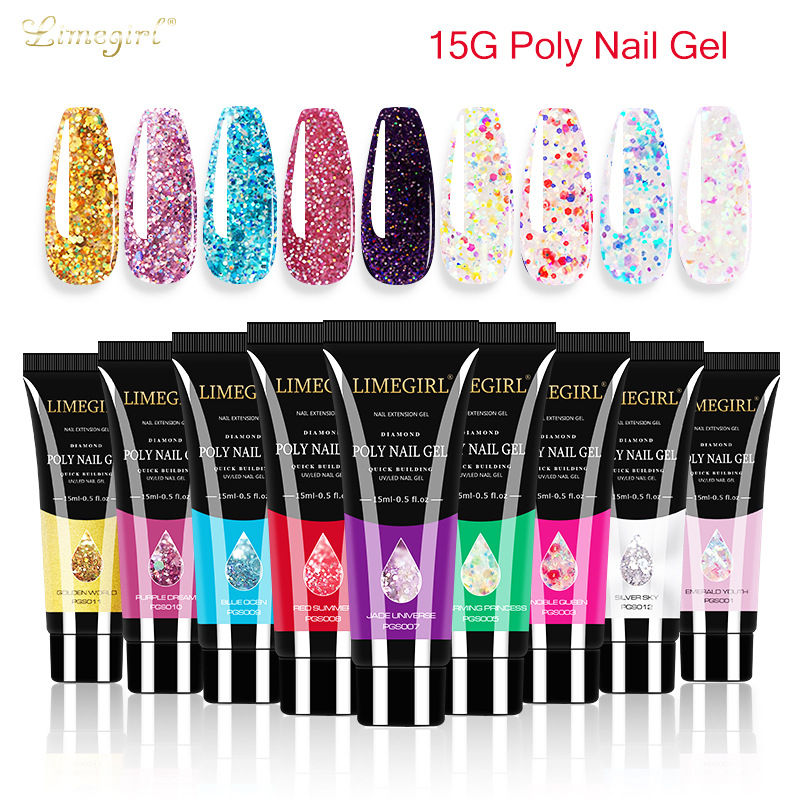 12-color nail art glitter extension glue...