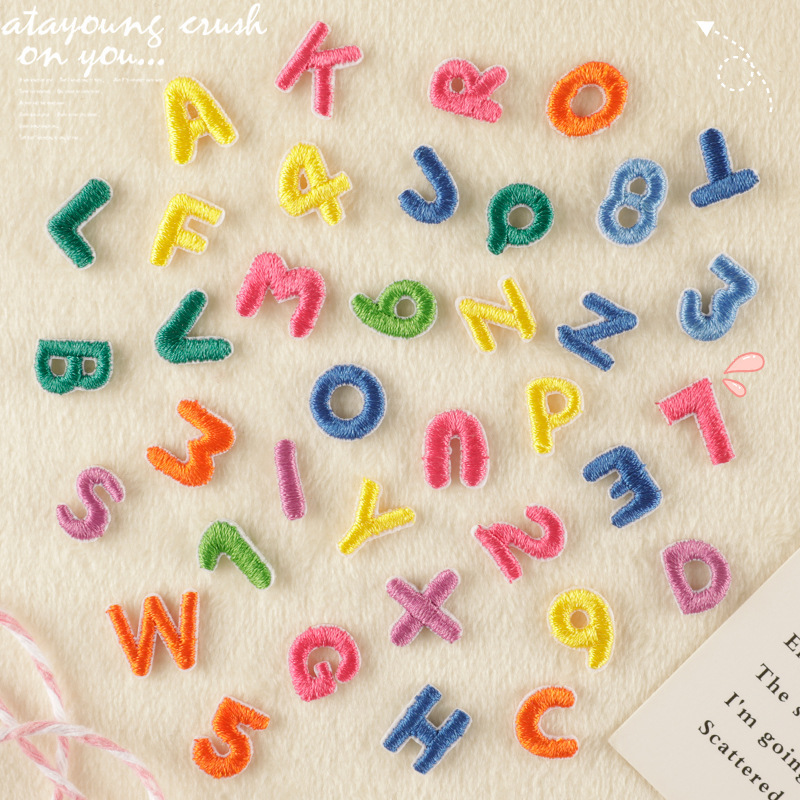 电脑绣花刺绣贴卡通0-9数字补丁贴服装辅料徽章鞋帽配饰背胶布贴