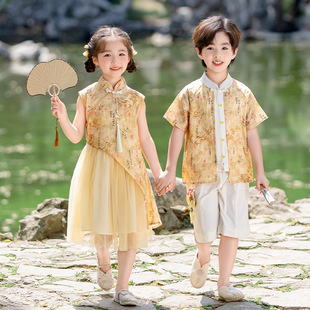 Kindergarten Performance Clothes Boys and Girls Hanfu Summer 2025 New Children's New Chinese Style National Style Chorus Reading Class Clothes