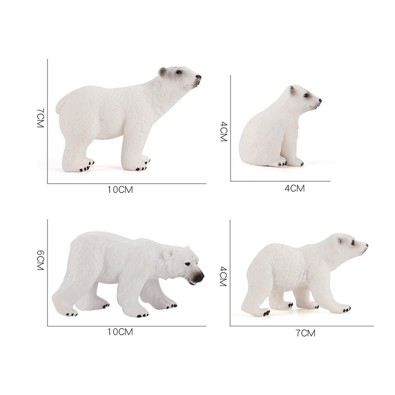 Simulación estática sólido Ártico modelo animal traje caminar poco Oso Polar decoración juguete transfronterizo de exportación