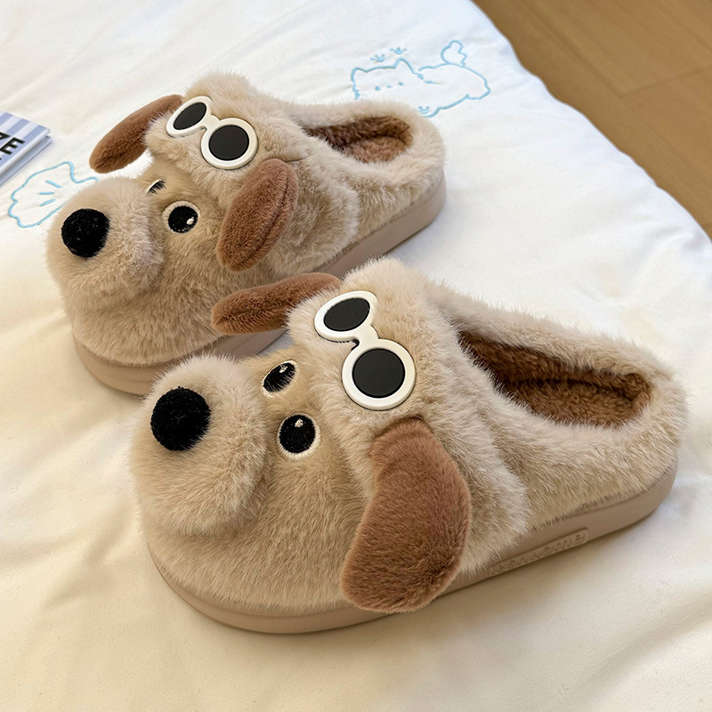 Gfas lindas, zapatillas de algodón para perros, zapatillas de algodón para mujeres caseras, zapatillas de algodón para hombres, zapatos cálidos, zapatos de luna para mujeres.
