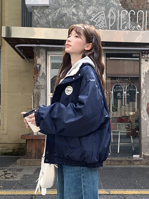 小个子棉衣棉服女2025年新款学生棉袄羊羔毛学院风超好看夹棉外套|undefined