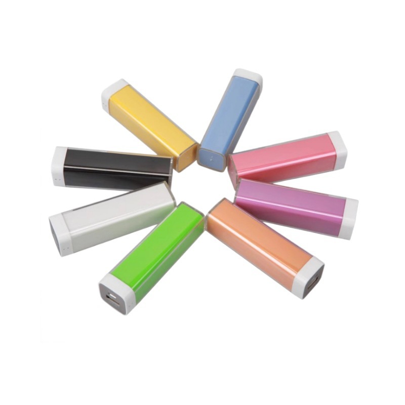 Mini sección única tesoro de carga 2600 mAh mini mini compacta fuente de alimentación portátil regalos impresos LOGO fabricantes al por mayor