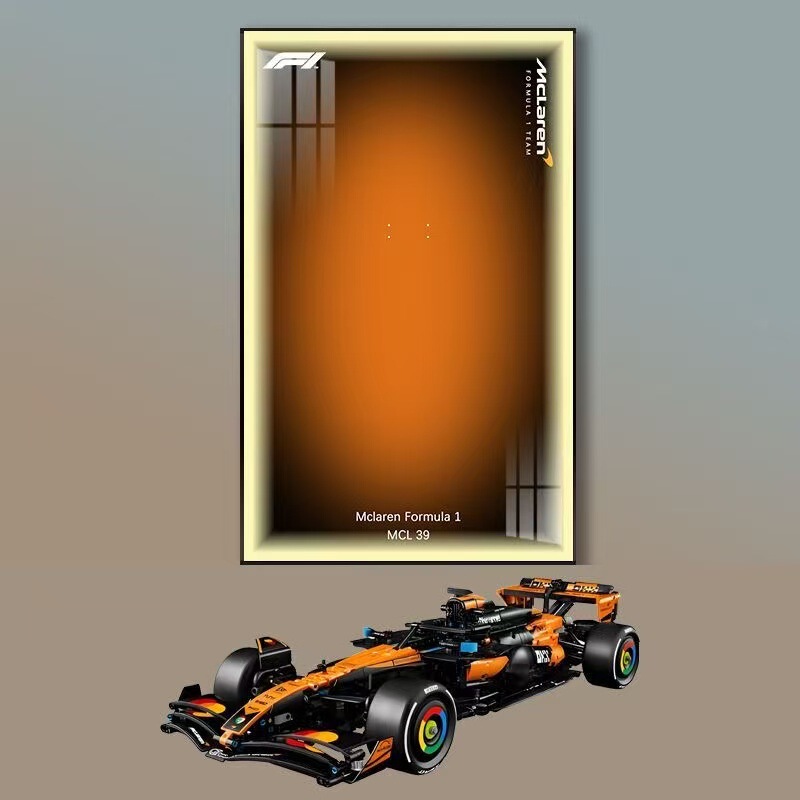 Suitable for Lego 42228 Mclaren Mcl39 Formula F1 Building Blocks Wall-Mounted Photo Frame Storage Display Hanging Board