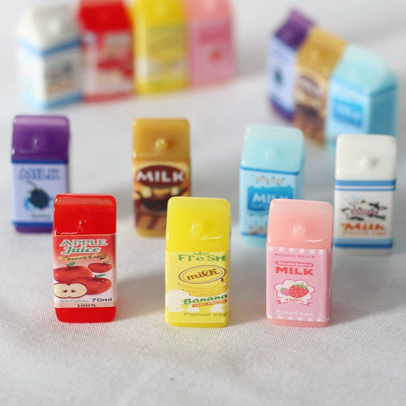 Мини-домик набор еды, смола молочные коробки, масштабы 1/6–1/12, assorted colors