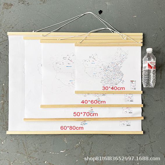 China Travel Map City Pin Card Best Selling Decorative Painting Log Hanging Shaft Pack Creative Painted Footprint Map Painting