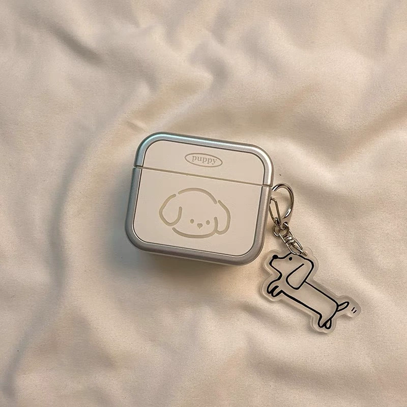 Корейская милый кот и собака подходящие корпус наушников AirPods4 пара синего цвета 3-е поколение AirPods Pro 2