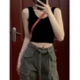 露脐辣妹外穿打底小背心