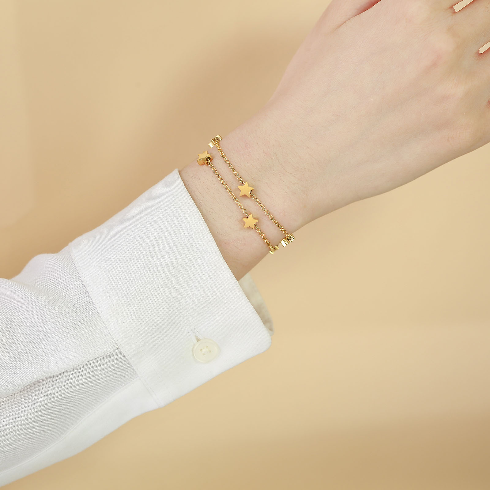 Simple Style Style Simple Style Star 201 Stainless Steel Stainless Steel Bracelets In Bulk