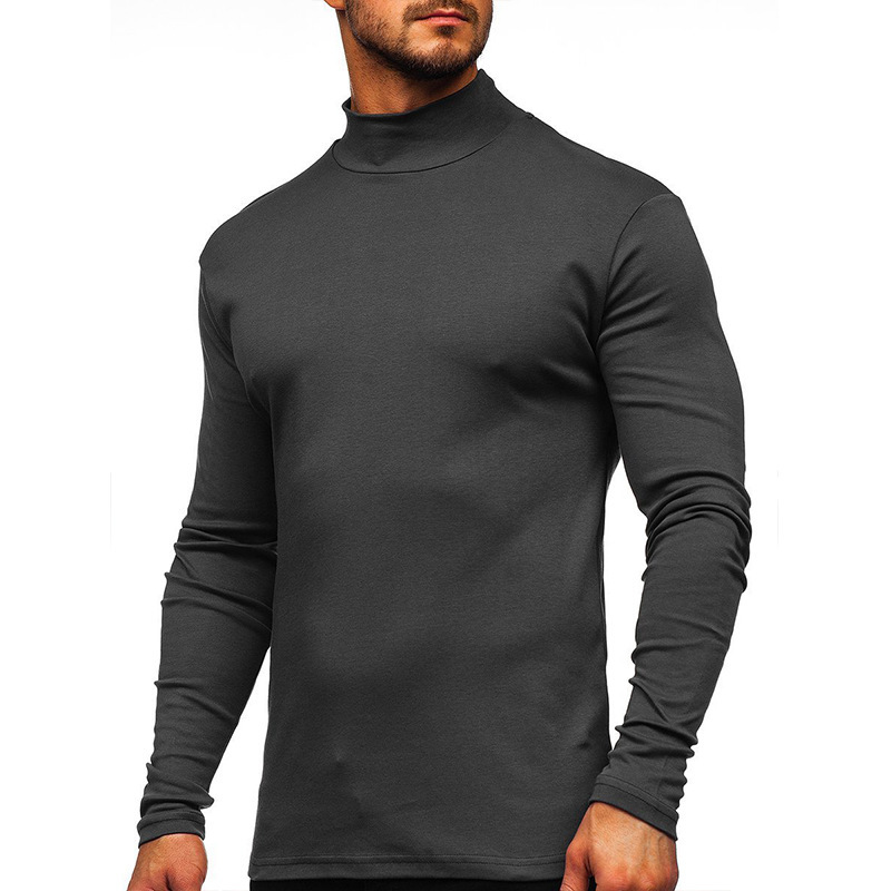 T-shirt a maniche lunghe da uomo di nuova moda in alto e in basso_voghion.com