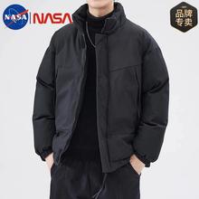 NASA联名美式简约男士立领棉衣外套冬季潮牌宽松加厚保暖棉服棉袄