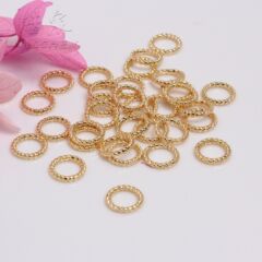 14k包みの金の保色の麻の花の花の実の口の輪の金色の口の輪のdiyの装飾品は手作りの材料を飾ります。