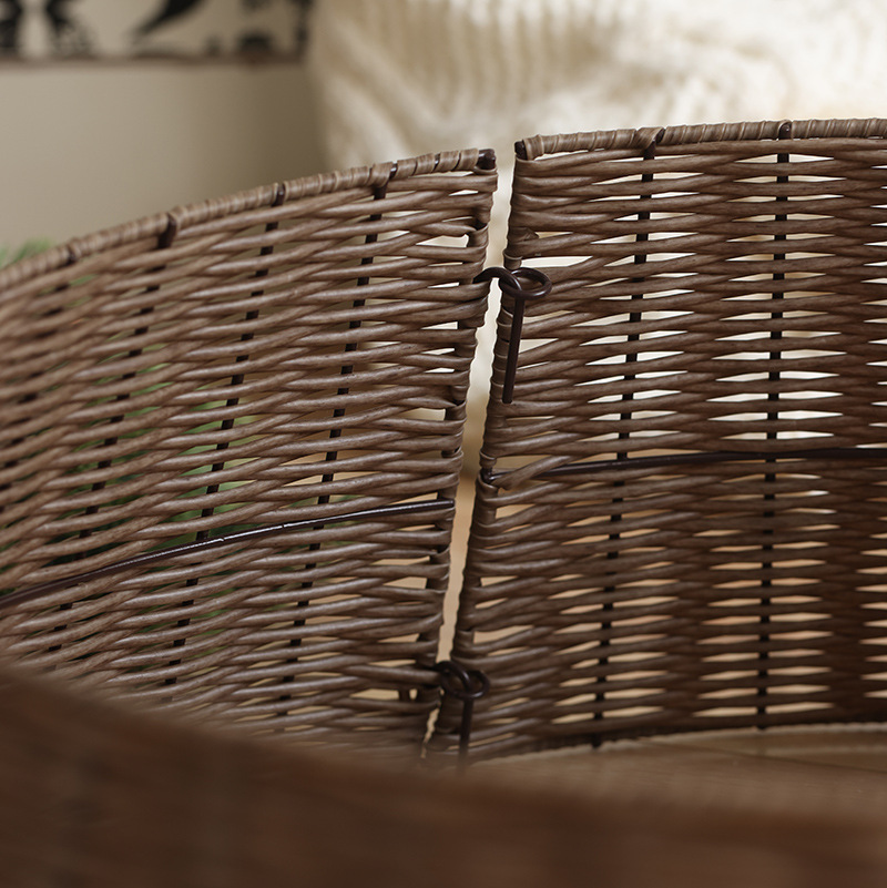 Nuevo árbol de Navidad transfronterizo base valla tejida a mano canasta ins falda minimalista árbol de Navidad pie de decoración