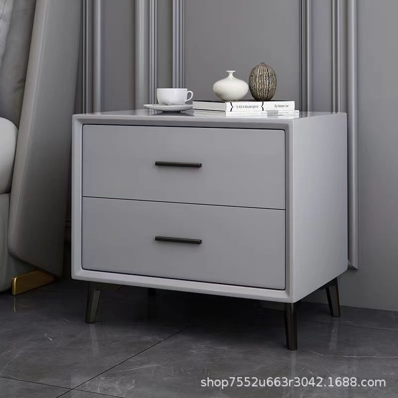 Madera de madera sólida simple 5 dormitorios pequeños hogares ligeros lujosos de alta calidad al lado de la cama mesa de cabecera de la cama