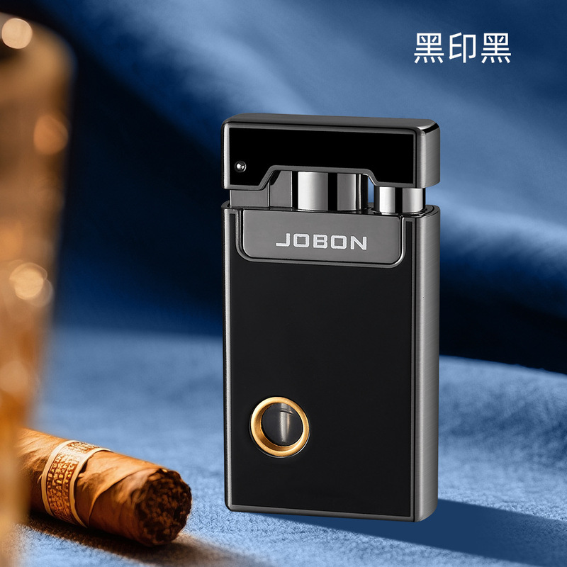 JOBON双火打火机透明可视气仓直冲软火两用充气防风点烟器打火机|undefined