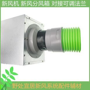 Fresh air soft joint fan air box PE pipe size quick joint 110 160 200 reducer joint soft connection
