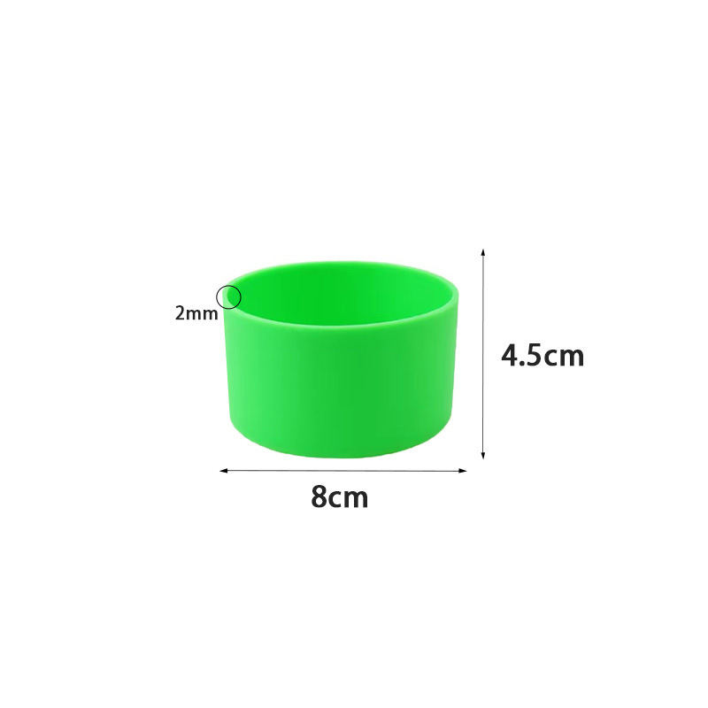 실리콘 컵 커버*원형*8.0*4.5cm*녹색