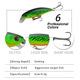 2 Pcs Sinking Minnow Fishing Lures Hard Baits Fresh Water Bass Swimbait Tackle Gear