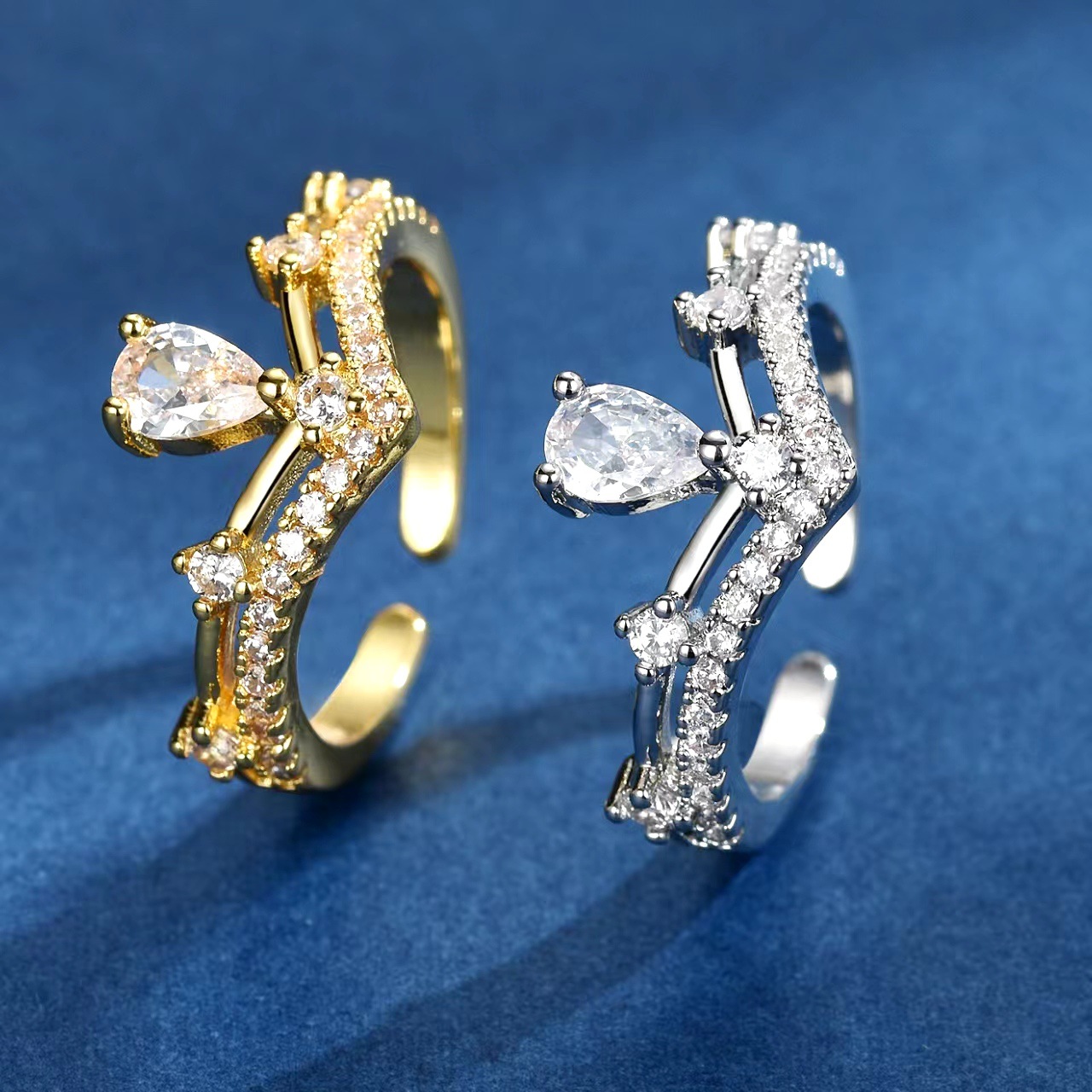 Ring open design voor dames met zirkonia elegante minimalist_voghion.com