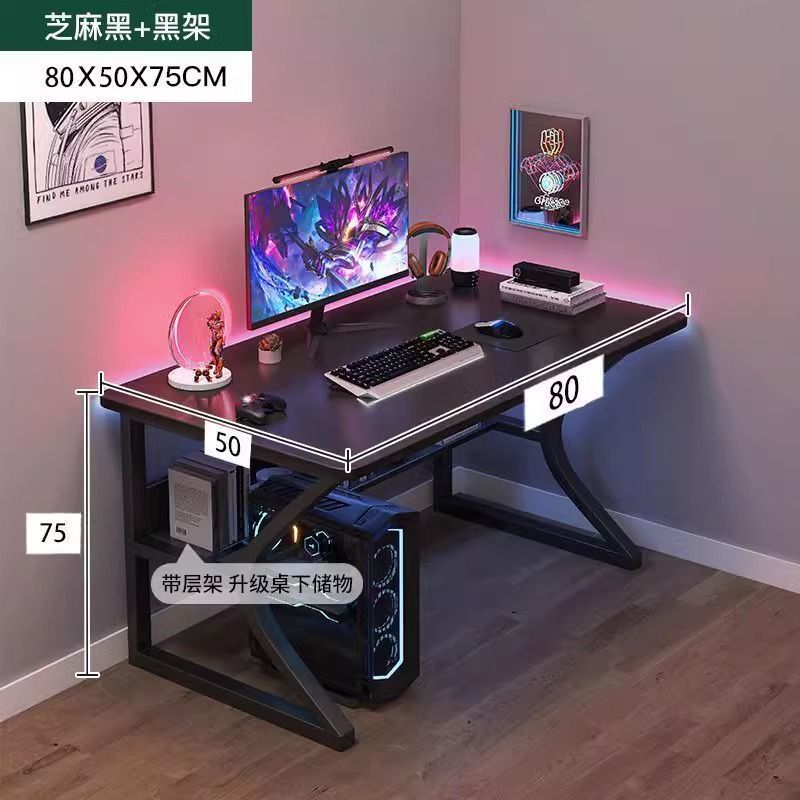 Escritorio de computadora de esquina de dos personas, escritorio de esquina de fibra de carbono, dormitorio, escritorio de esquina simple contra la pared image 34