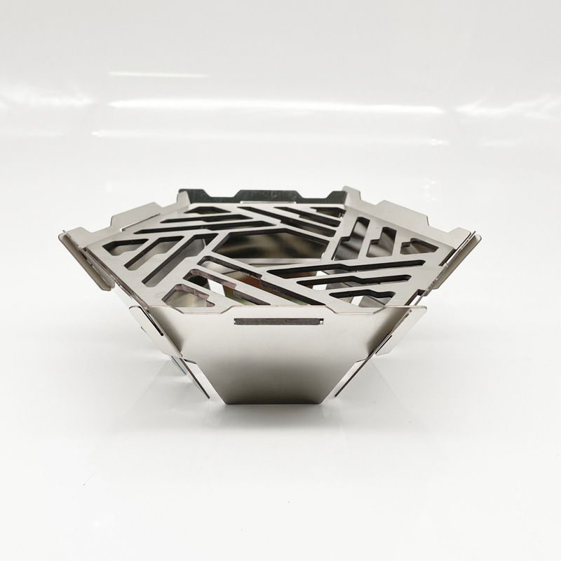 户外炉头卡片式防风罩便携式多功能挡风板不锈钢可拆卸防风锅架