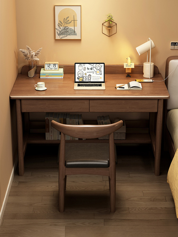 Solid Wood Desk Computer Desk Bedroom Home Student Study Desk Children's Study Desk and Chair Small Apartment Desk