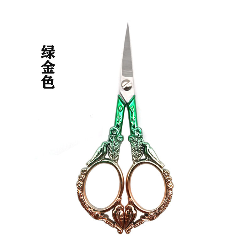 Tijeras de acero inoxidable tijeras de pájaro tijeras de flor de ciruelo tijeras de cejas tijeras de bordado tijeras de punto de cruz tijeras de bolsa de té comercio electrónico transfronterizo