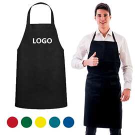 餐厅服务员围裙定制可秀印logo可选颜色围裙批量定做 派登服饰