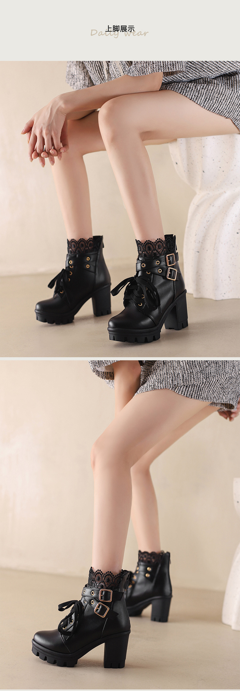 E2840 710K GIÀY BOOT CỔ THẤP NỮ CHETDRC BIG SIZE NGOẠI CỠ GÓT VUÔNG MÙA XUÂN THU ĐÔNG PHỤC CỔ CỔ ĐIỂN ĐẾ CAO GIÀY DÉP NỮ G02 SẢN PHẨM MỚI