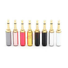M6.8*0.5螺纹式耳机插头3.5两节单声道3.5插头焊接耳机升级线插头