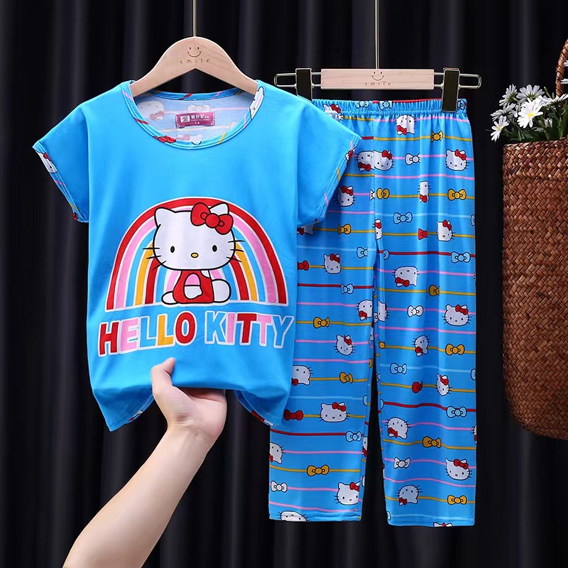 Z-Conjunto corto y largo-Arco iris KT azul