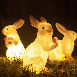 发光兔子灯松鼠灯太阳能动物灯户外园林景观亮化装饰庭院灯草坪灯