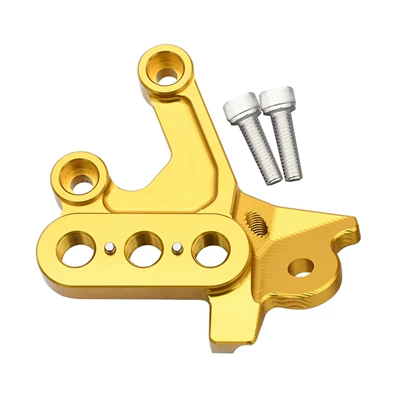 Motorcycle pedals: CNC foot support bracket - golden-left-side