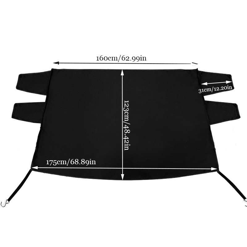 600D Oxford Cloth Car Snow Cover PVC Waterproof Windshield Protector