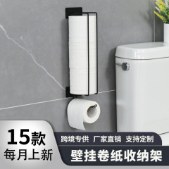 跨境厕所纸巾置物架洗手间铁艺免打孔卷纸架卫生间壁挂简约纸巾架