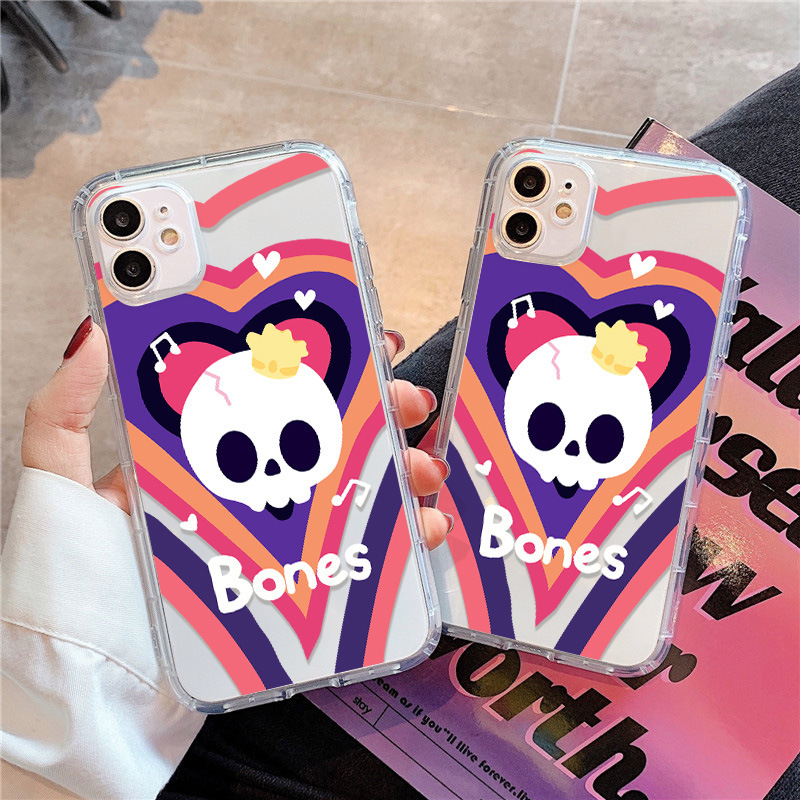Personalized Halloween Skull Suitable for Iphone17Pro Mobile Phone Case Apple 16Pro Air Cushion Mobile Phone Case 14 Anti-Fall