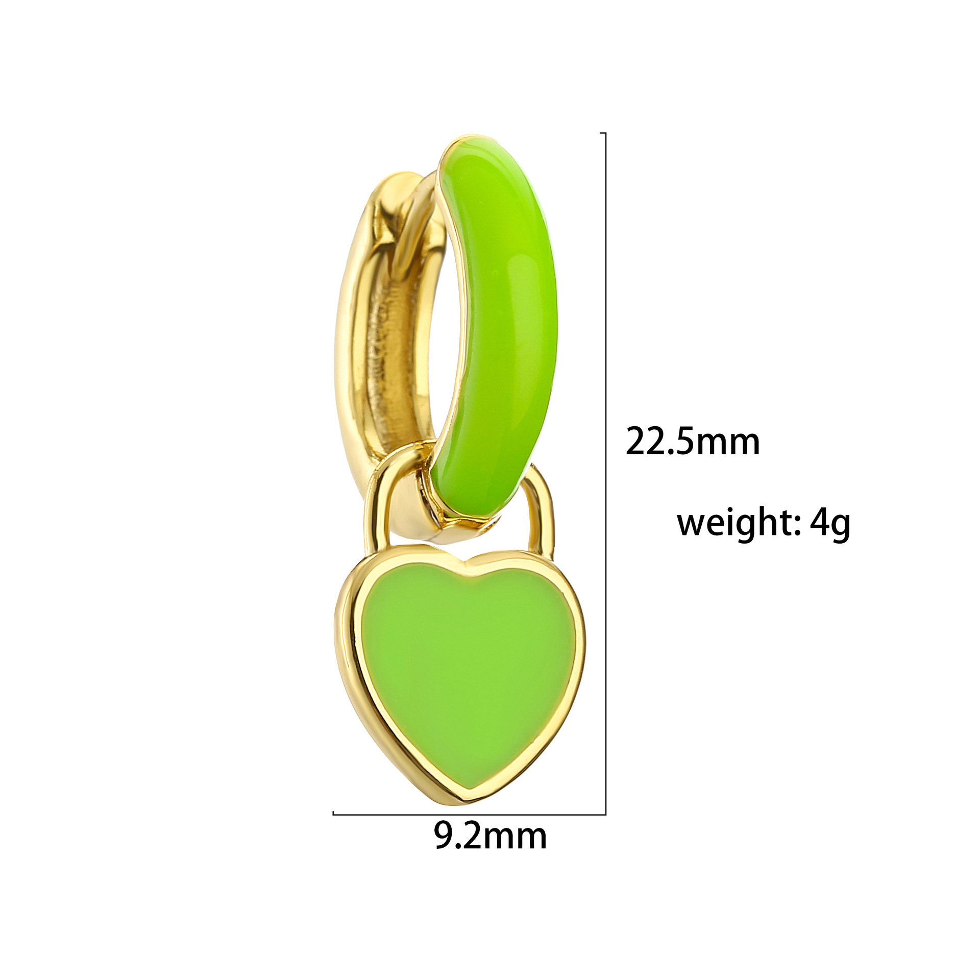 Heart Shape Pattern 1 Pair Elegant Heart Shape Enamel Inlay Copper Artificial Diamond Drop Earrings
