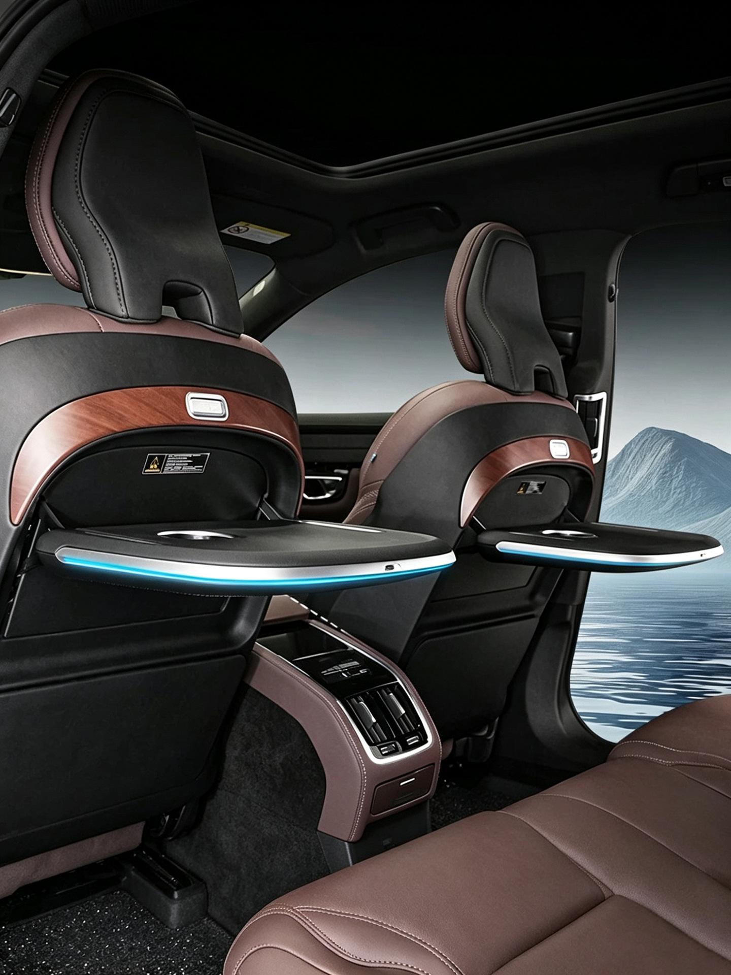 Suitable for Volvo S90Xc90Xc60S60V90 Electric Small Table Board Rear Seat Backrest Folding Car Modification