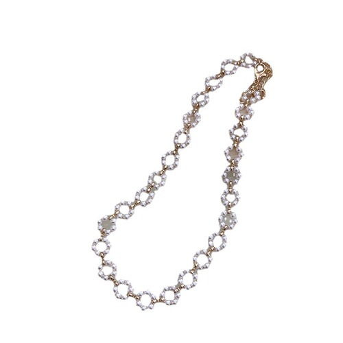 Braided pearl necklace female ins fashion niche design collar temperament internet celebrity clavicle chain simple personality necklace