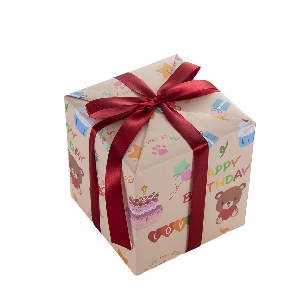 Original grande cumpleaños Día del niño Día del niño lindo regalo de dibujos animados regalo papel de embalaje grande caja de regalo papel decorativo
