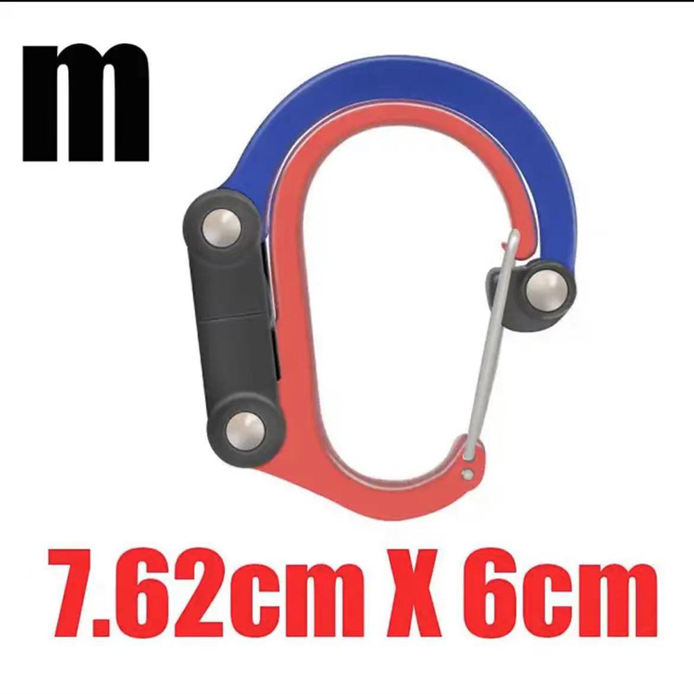 D-tipo de aleación de aluminio mosquetón 360 ° multi-funcional hebilla colgante de viaje al aire libre casual rápido colgante llavero ventas directas de fábrica