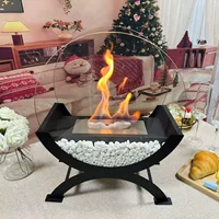 Переносной настольный камин с настоящим пламенем, атмосферный обогреватель, спиртовая уличная печь, декоративная этаноловая печь