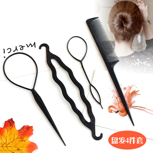 Children's hair tying artifact girls hair piercer hair puller hair pin baby ball hair comb