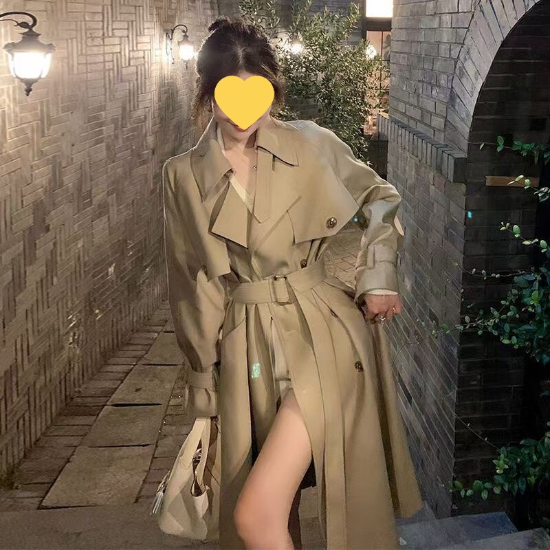 高级感韩系中长款风衣外套女2025春秋新款小个子显高显瘦气质大衣|undefined
