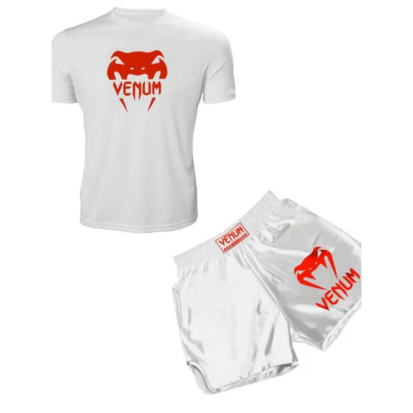 Sanda training suit UFC set for men, boxing tight-fitting quick-dry clothing, Muay Thai combat short-sleeve shorts, gym fighting apparel